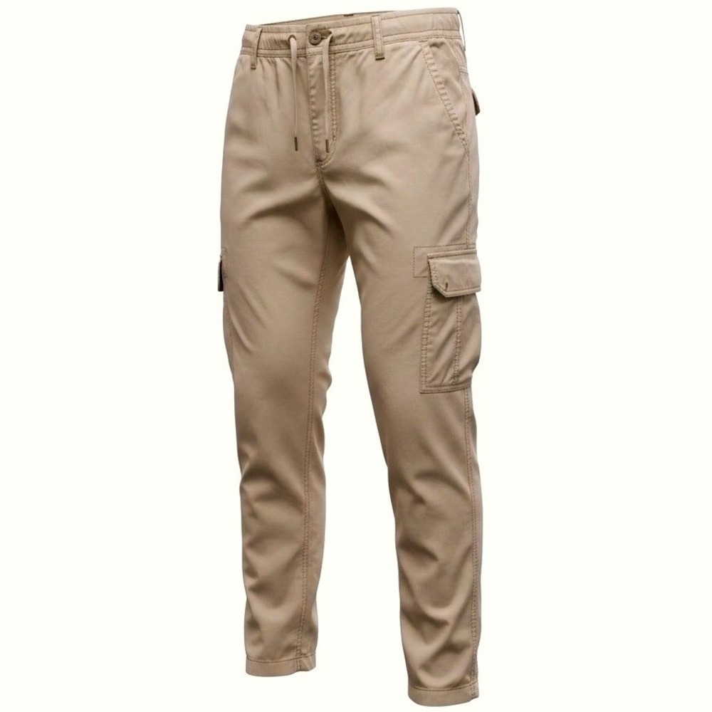 L.L. Bean Women XL Petite Tan Ripstop Cargo Jogger Pant Drawstring Elastic Waist